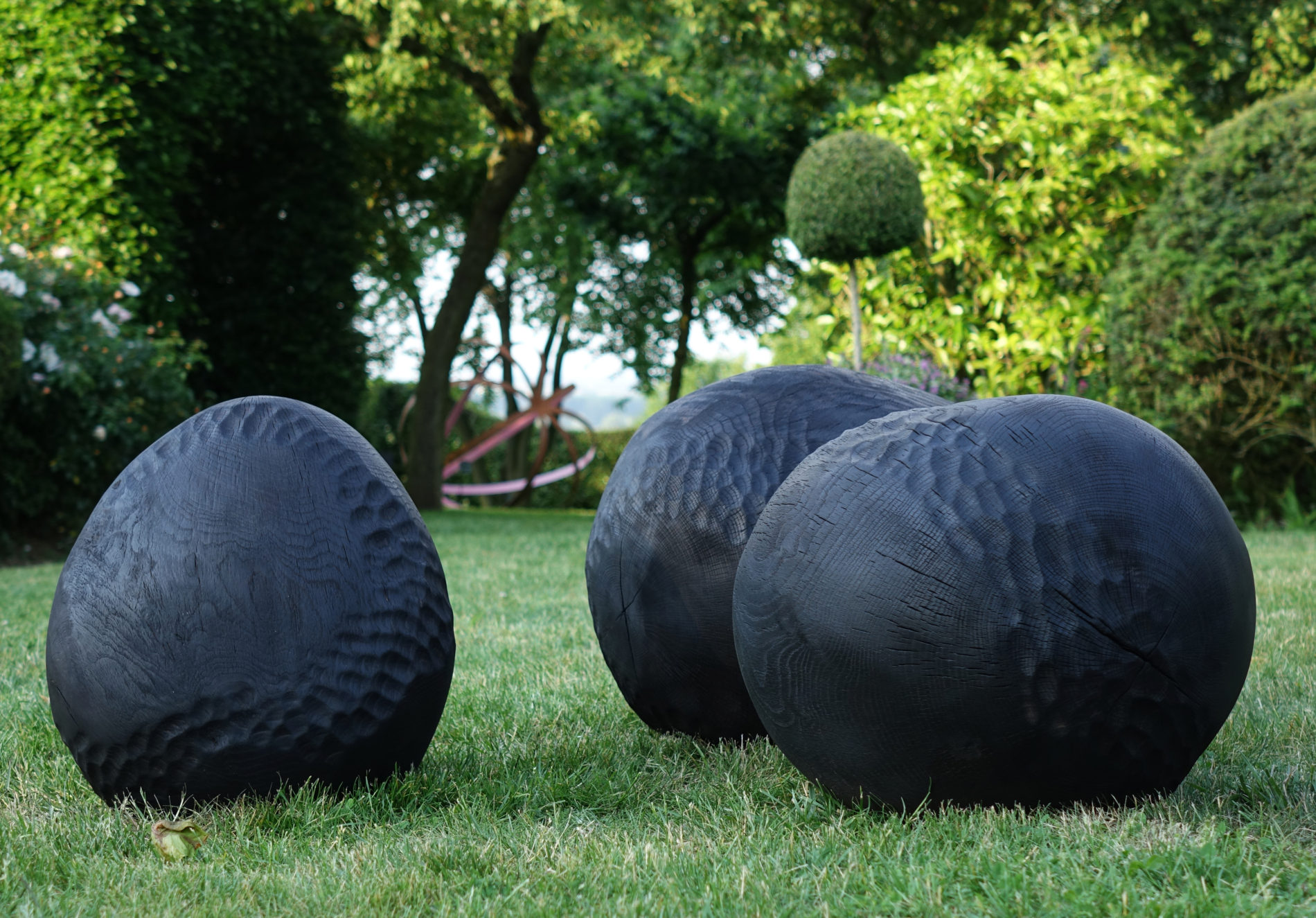 bois carbonisé sculpture Bretagne Ballon