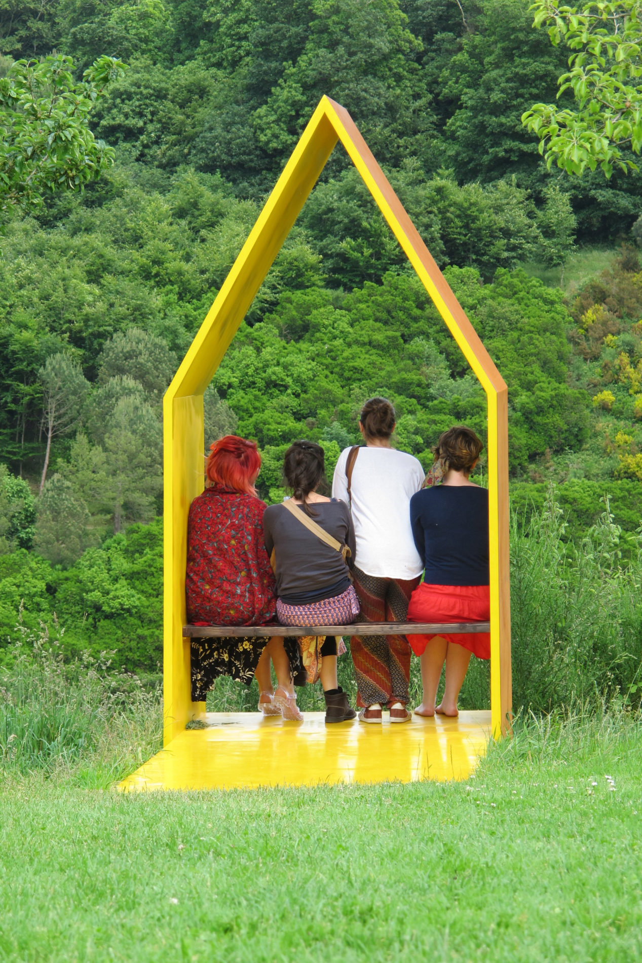 sculpture collectif refuge roche Jagu